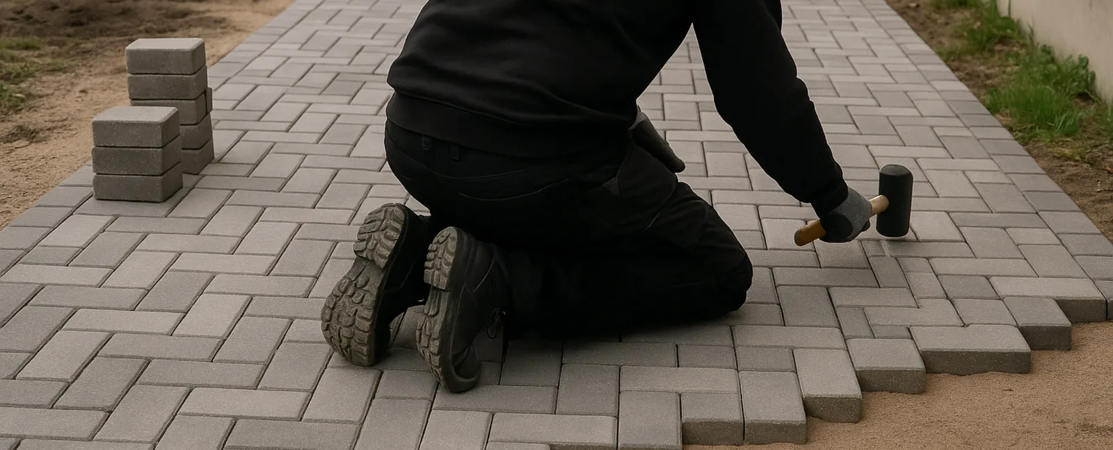 Stenläggning av uppfart